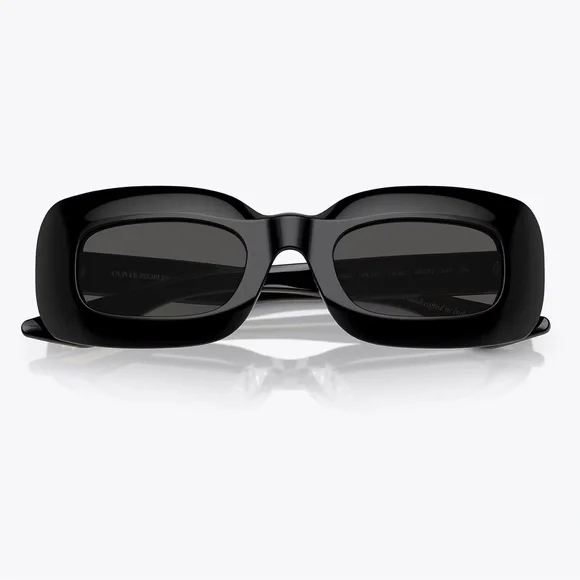 Khaite x Oliver Peoples Black Rectangular Sunglasses - Picture 1 of 3